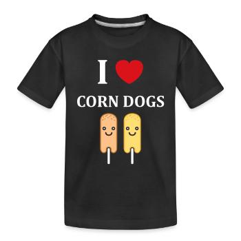 Mais Hundefutter - Kinder Premium Bio T-Shirt - Schwarz - Vorne