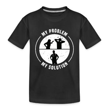 Pharmacy Technician My Problem Pictogram Dad - Kids' Premium Organic T-Shirt - black - Front