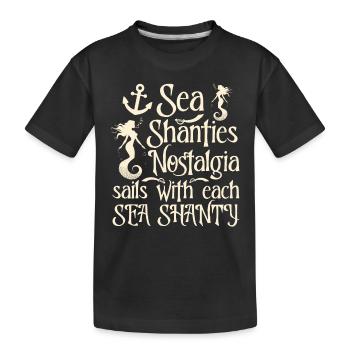 Sailors Sea Shanty Singing Ship Adventures - Kids' Premium Organic T-Shirt - black - Front