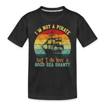Sailors Sea Shanty Singing Ship Adventures - Kids' Premium Organic T-Shirt - black - Front