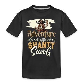 Sailors Sea Shanty Singing Ship Adventures - Kinder Premium Bio T-Shirt - Schwarz - Vorne