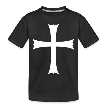 Jerusalem Cross Jerusalem Cross - Kids' Premium Organic T-Shirt - black - Front
