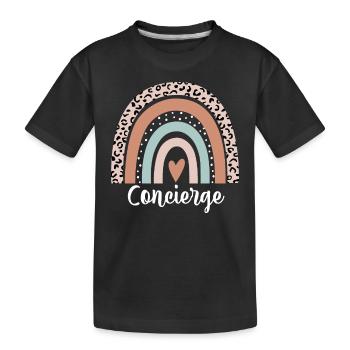 Concierge Rainbow Leopard Funny Concierge - T-shirt bio Premium Enfant - noir - Devant