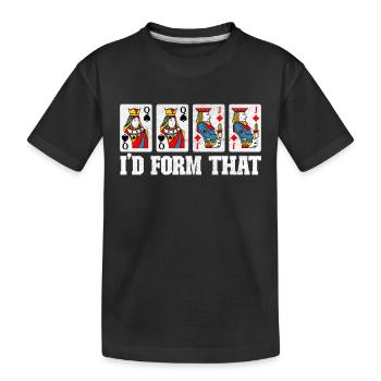 Binocular Pinochle - Kids' Premium Organic T-Shirt - black - Front