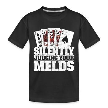 Binocular Pinochle - Kids' Premium Organic T-Shirt - black - Front