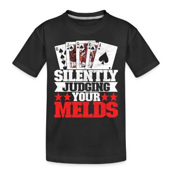 Binocular Pinochle - Kids' Premium Organic T-Shirt - black - Front