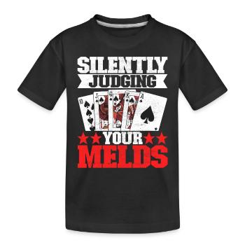 Binocular Pinochle - Kids' Premium Organic T-Shirt - black - Front