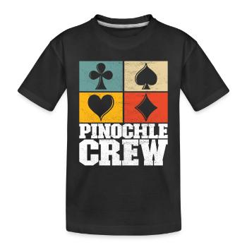 Binocular Pinochle - Kids' Premium Organic T-Shirt - black - Front