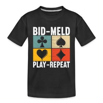 Binocular Pinochle - Kids' Premium Organic T-Shirt - black - Front