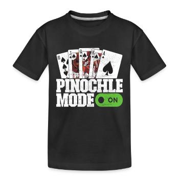 Binokel Pinochle - Kids' Premium Organic T-Shirt - black - Front
