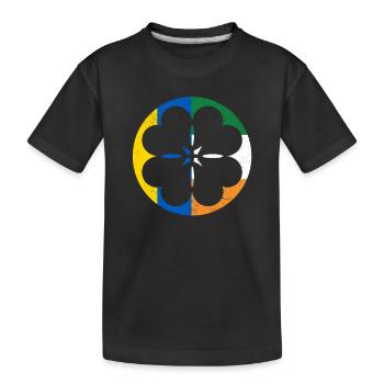 Drapeau ukrainien irlandais trèfle trèfle - T-shirt bio Premium Enfant - noir - Devant