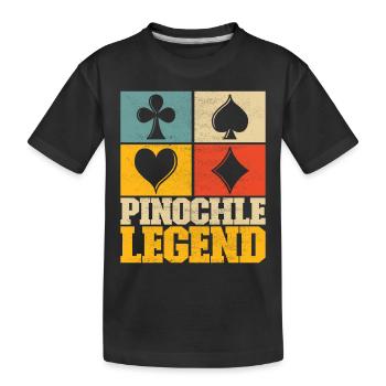 Binocular Pinochle - Kids' Premium Organic T-Shirt - black - Front