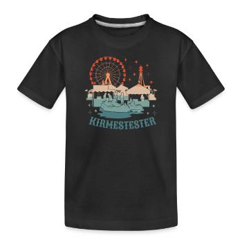 Kirmestester Jahrmarkt Volksfest Rummelplatz - Kinder Premium Bio T-Shirt - Schwarz - Vorne