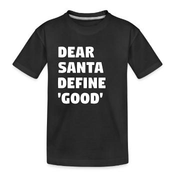 Santa Witzige Weihnachten Outfit Weihnachtsbaum - Kinder Premium Bio T-Shirt - Schwarz - Vorne