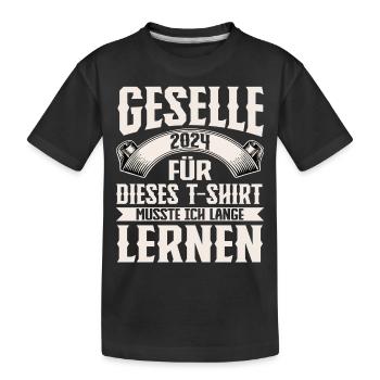 Geselle Gesellenprüfung 2024 - Kinder Premium Bio T-Shirt - Schwarz - Vorne