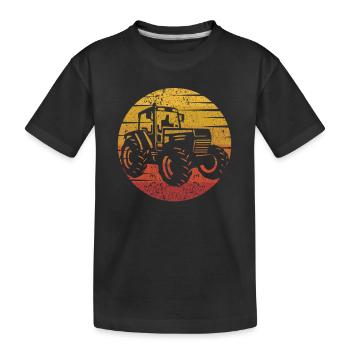Agriculture rétro Agriculteur biologique Agriculteur Économiste agricole - T-shirt bio Premium Enfant - noir - Devant