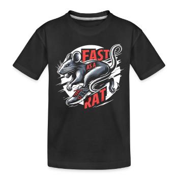 Swift Rat: Running Champion - Kids' Premium Organic T-Shirt - black - Front