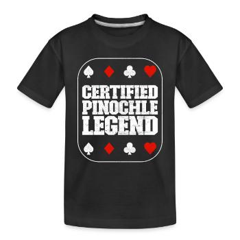 Binocular Pinochle - Kids' Premium Organic T-Shirt - black - Front