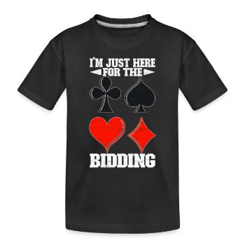 Binocular Pinochle - Kids' Premium Organic T-Shirt - black - Front