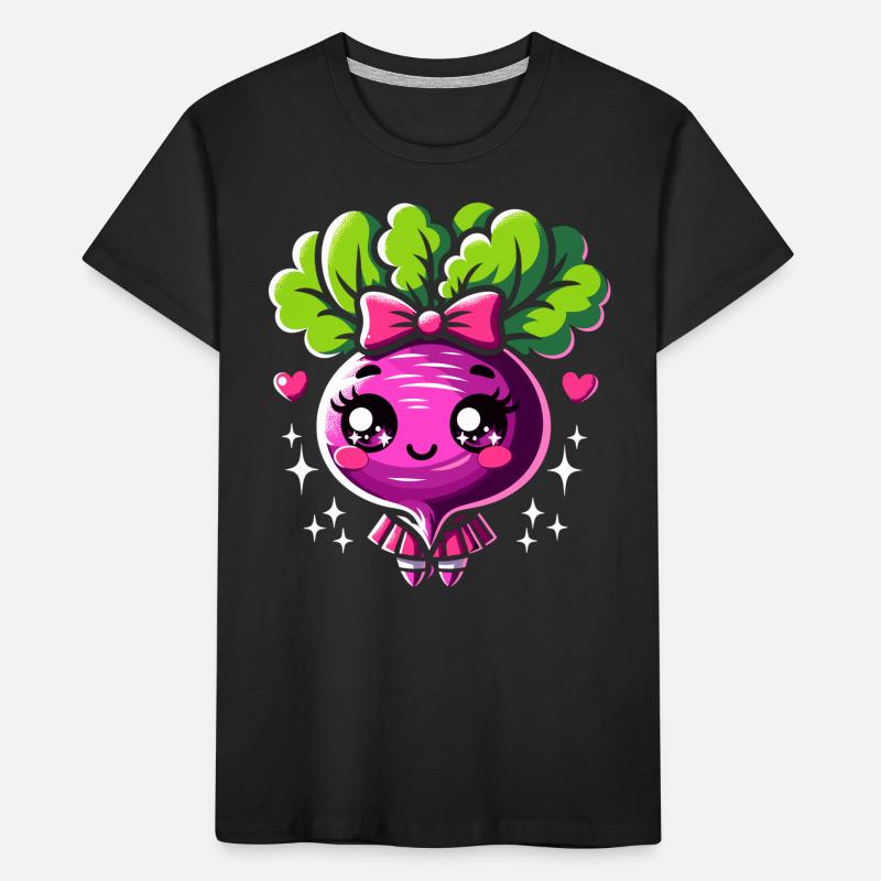 Beetroot Beets Vegetables Kawaii Beets Kids' Premium Organic T-Shirt