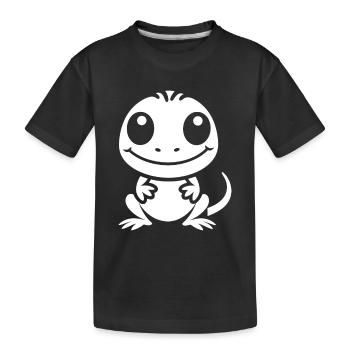 christmas reindeer cute funny smile with christmas - T-shirt bio Premium Enfant - noir - Devant