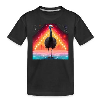 Strauß xmas Elemente, Liebe Strauße - Kinder Premium Bio T-Shirt - Schwarz - Vorne