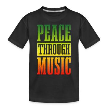 Reggae Musik Rastafari Jamaika - Kinder Premium Bio T-Shirt - Schwarz - Vorne