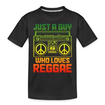 Reggae Musik Rastafari Jamaika - Kinder Premium Bio T-Shirt - Schwarz - Vorne