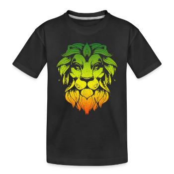 Reggae Musik Rastafari Jamaika - Kinder Premium Bio T-Shirt - Schwarz - Vorne