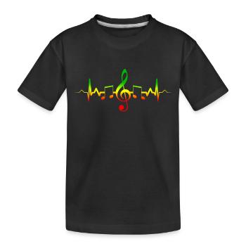 Reggae Musik Rastafari Jamaika - Kinder Premium Bio T-Shirt - Schwarz - Vorne