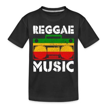 Reggae Musik Rastafari Jamaika - Kinder Premium Bio T-Shirt - Schwarz - Vorne