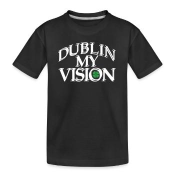 Dublin Ma vision Racines irlandaises Fierté irlandaise - T-shirt bio Premium Enfant - noir - Devant
