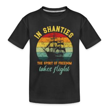 Sailors Sea Shanty Singing Ship Adventures - Kinder Premium Bio T-Shirt - Schwarz - Vorne