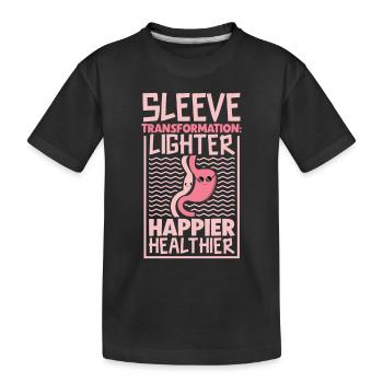 Gastric sleeve, gastric sleeve, gastrectomy, gastrectomy - Kids' Premium Organic T-Shirt - black - Front