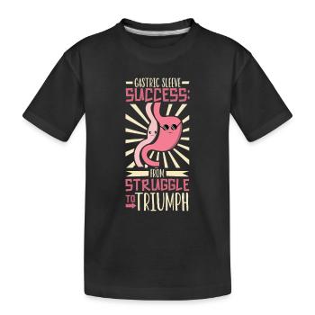 Gastric sleeve, gastric sleeve, gastrectomy, gastrectomy - Kids' Premium Organic T-Shirt - black - Front