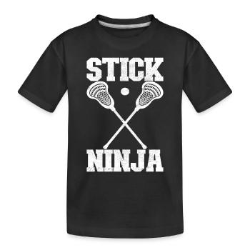 Lacrosse Lacrosse Players - Kids' Premium Organic T-Shirt - black - Front