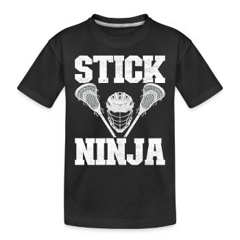 Lacrosse Lacrosse Players - Kids' Premium Organic T-Shirt - black - Front