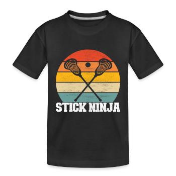Lacrosse Lacrosse Players - Kids' Premium Organic T-Shirt - black - Front