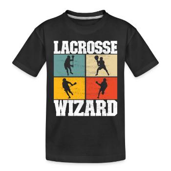 Lacrosse Lacrosse Players - Kids' Premium Organic T-Shirt - black - Front