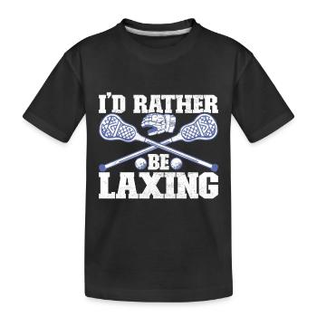 Lacrosse Lacrosse Players - Kids' Premium Organic T-Shirt - black - Front