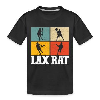 Lacrosse Lacrosse Players - Kids' Premium Organic T-Shirt - black - Front