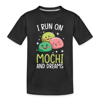 Kawaii Mochi and Dreams Japanese Dessert Lover - Kids' Premium Organic T-Shirt - black - Front