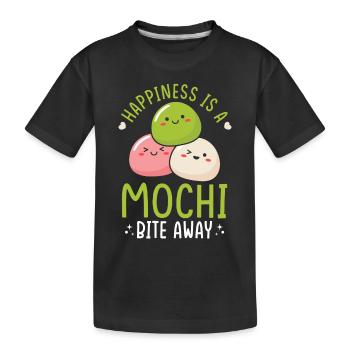 Kawaii Mochi Japan Food Lovers Cute Dessert Themed - Kids' Premium Organic T-Shirt - black - Front
