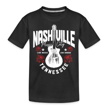 Nashville Tennessee Country Music City - Kinder Premium Bio T-Shirt - Schwarz - Vorne