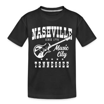 Nashville Tennessee Country Music City - Kinder Premium Bio T-Shirt - Schwarz - Vorne