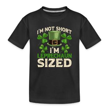 Je ne suis pas petit, je suis un lutin, drôle - T-shirt bio Premium Enfant - noir - Devant