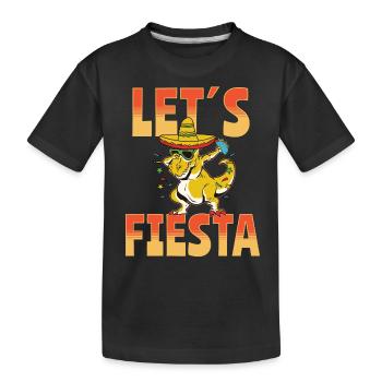 Let's Fiesta Taco Dino - Kids' Premium Organic T-Shirt - black - Front