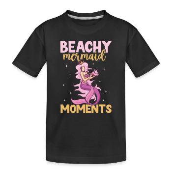 Sirène Reine, Mer, Royal, Océan, Monarque - T-shirt bio Premium Enfant - noir - Devant