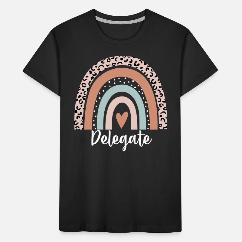Delegate Rainbow Leopard Funny Delegate Kids' Premium Organic T-Shirt