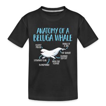 Weißwal Beluga Wal - Kinder Premium Bio T-Shirt - Schwarz - Vorne